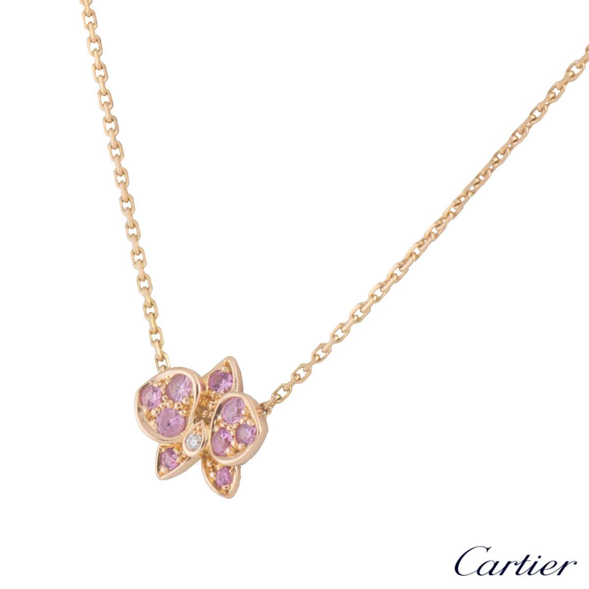 cartier diamond orchid necklace